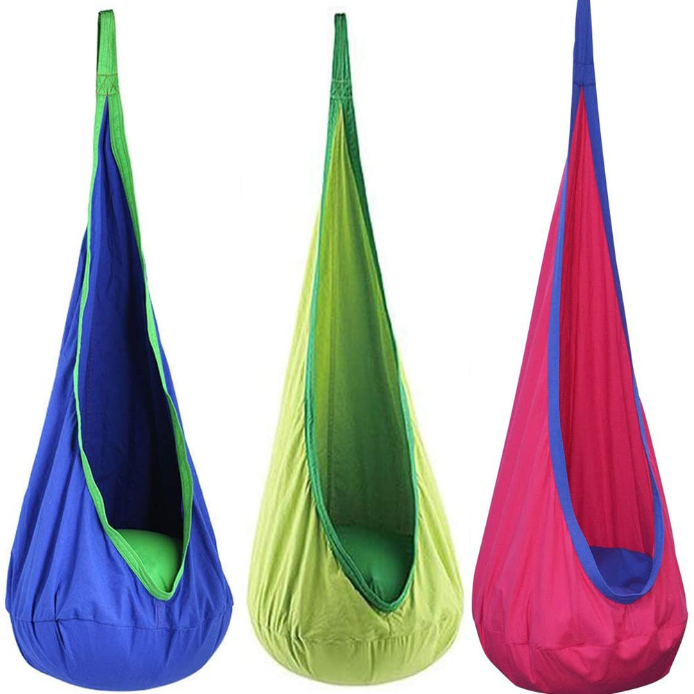 Kids Outdoor Lawn Chair - Kursi gantung anak-anak, kain parasut portabel