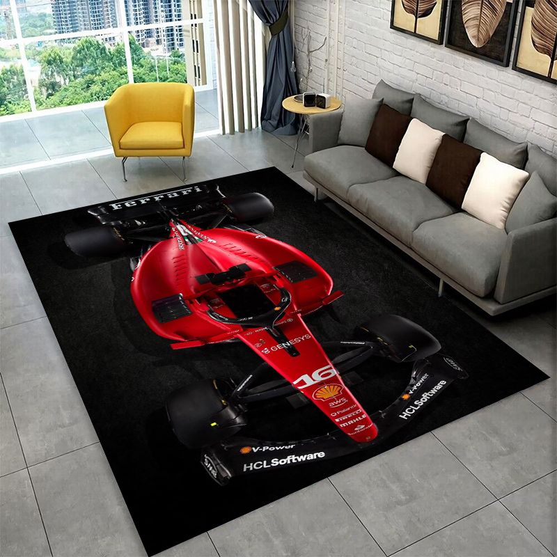 Kids Outdoor Mat - Karpet Area Anti-selip Mobil Balap Retro