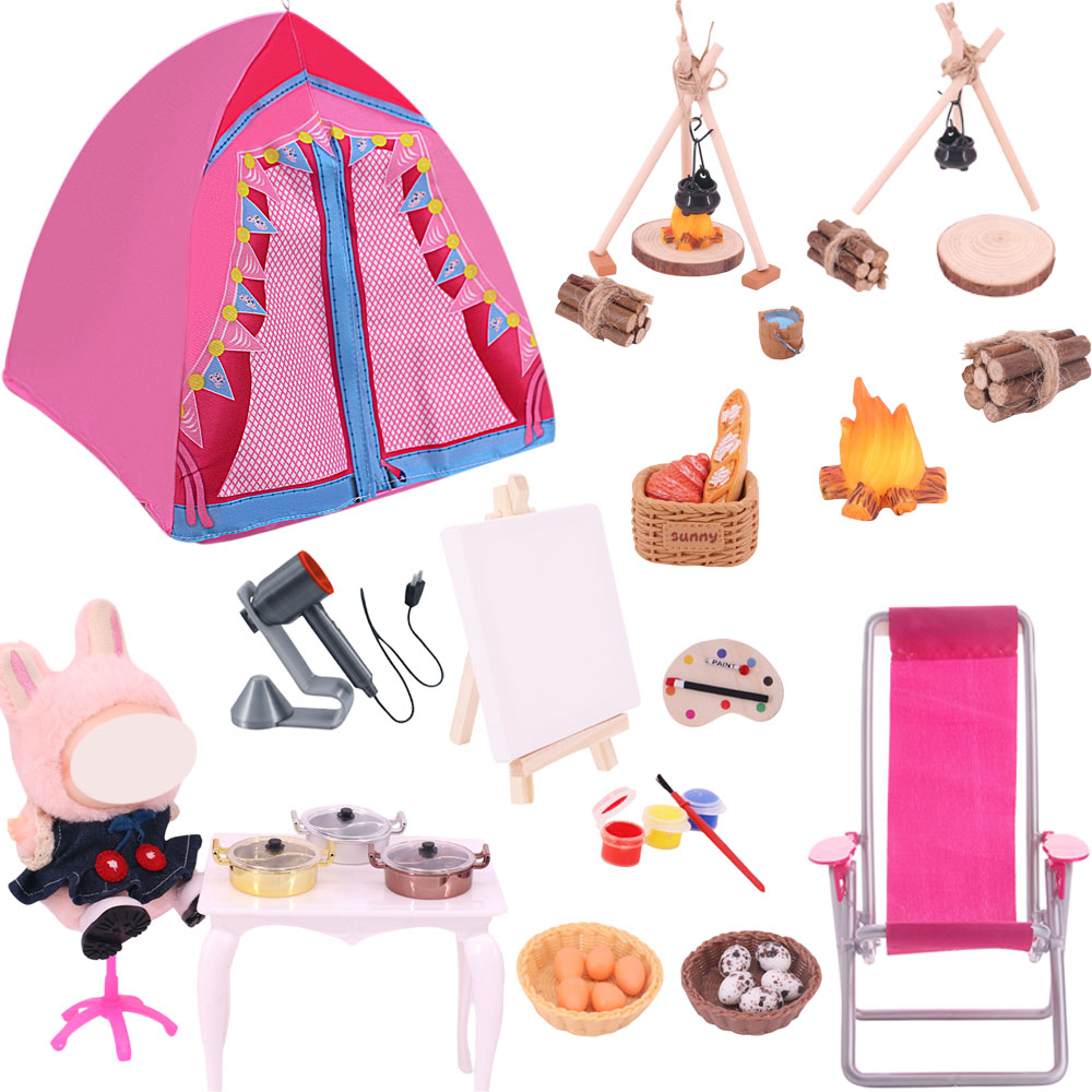 Kids Outdoor Egg Chair - Untuk Aksesoris Labubu, Tenda, Api Unggun,
