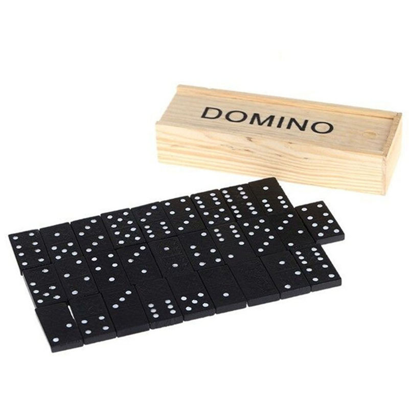 Kids Outdoor Activity Table - 28 Buah/Set Permainan Papan Domino Kayu