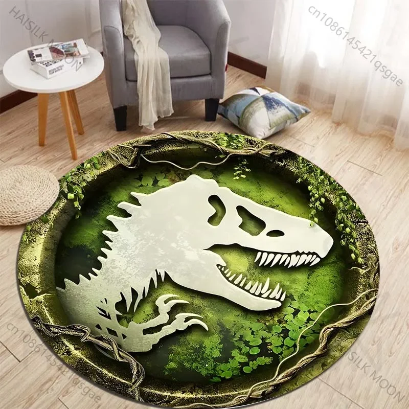 Kids Outdoor Mat - Karpet Bundar Gambar Dinosaurus 3D HD
