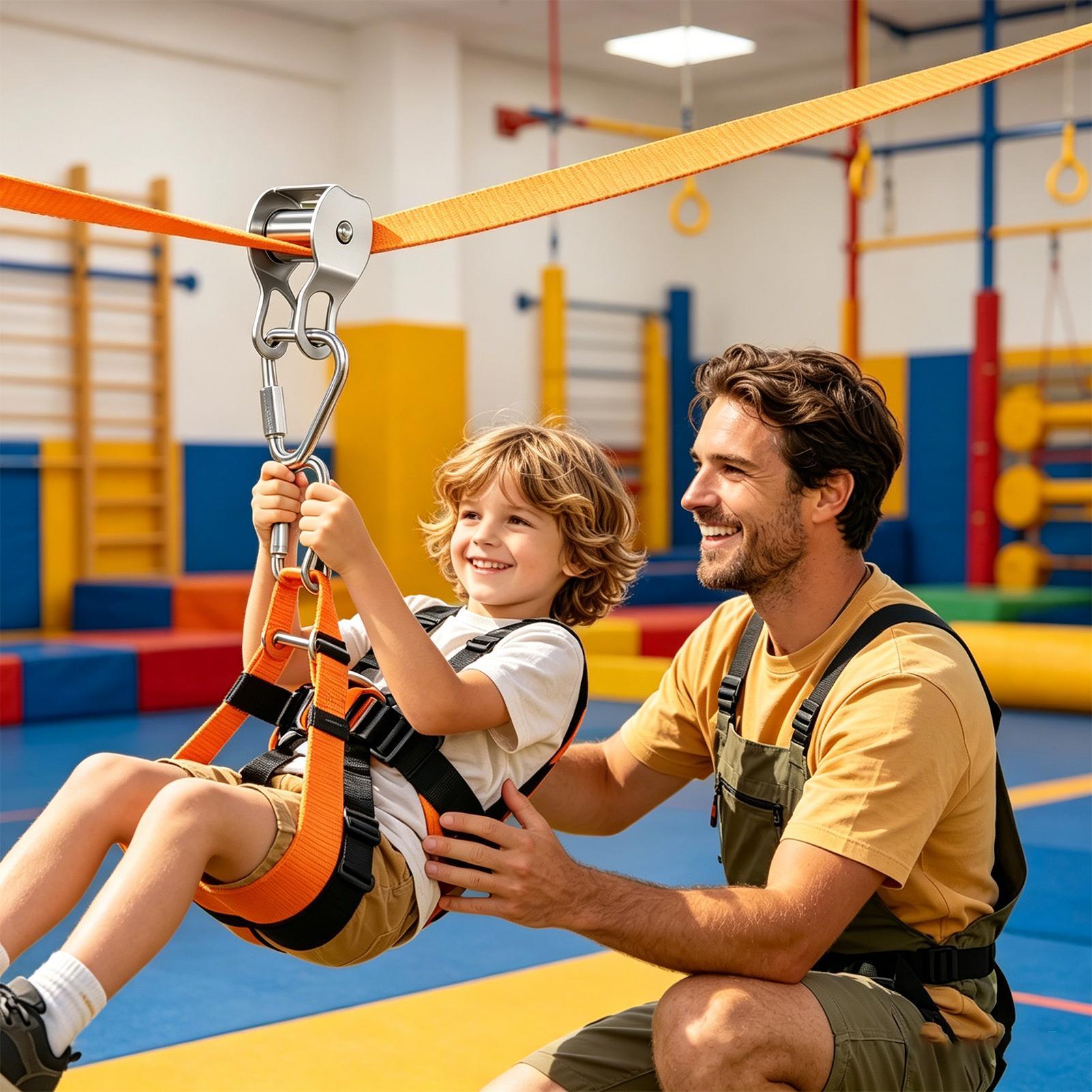 Kids Outdoor Play Yard - Permainan Zip Line untuk Anak-Anak, Mainan