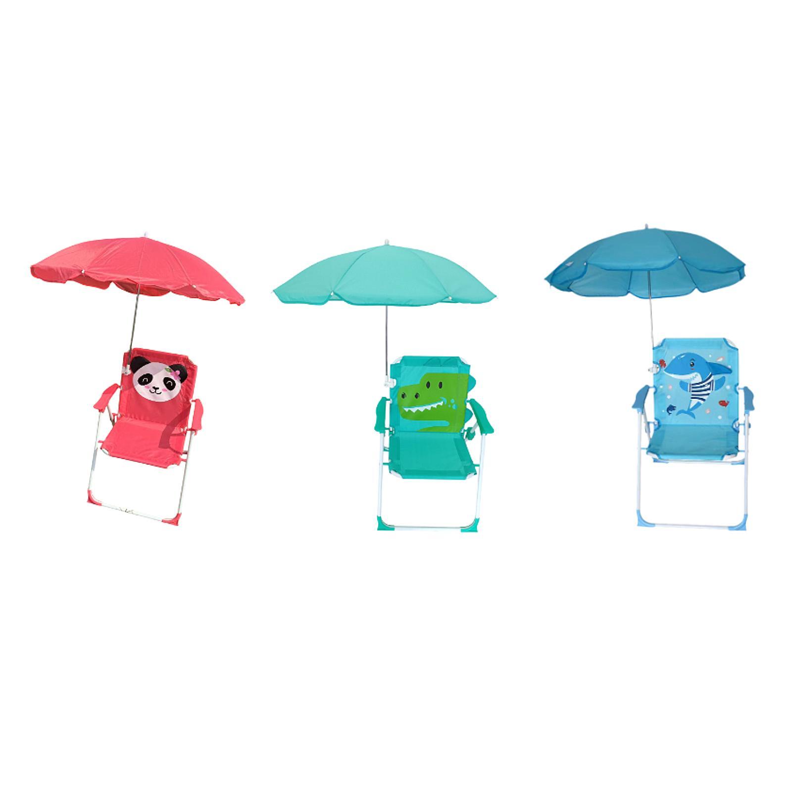Kids Outdoor Lawn Chair - Kursi Pantai Anak dengan Payung, Lipat,