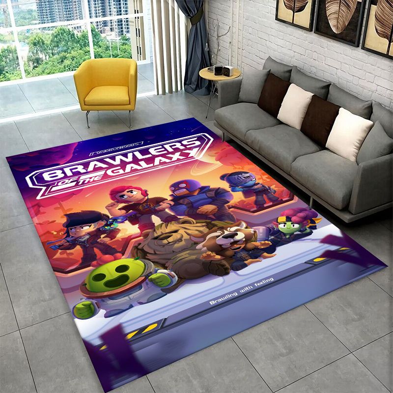 Kids Outdoor Mat - Karpet Anti Selip Permainan Kartun B-Brawl