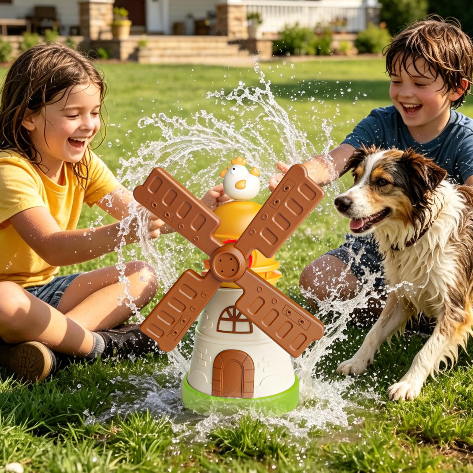 Kids Outdoor Play Yard - Mainan Penyiram Kincir Angin Berputar untuk