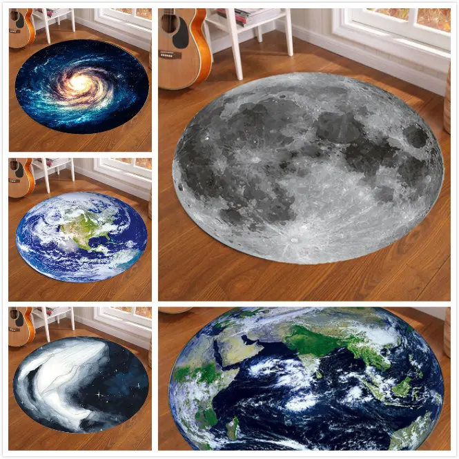 Kids Outdoor Mat - Galaxy Bumi karpet bulat bulan untuk