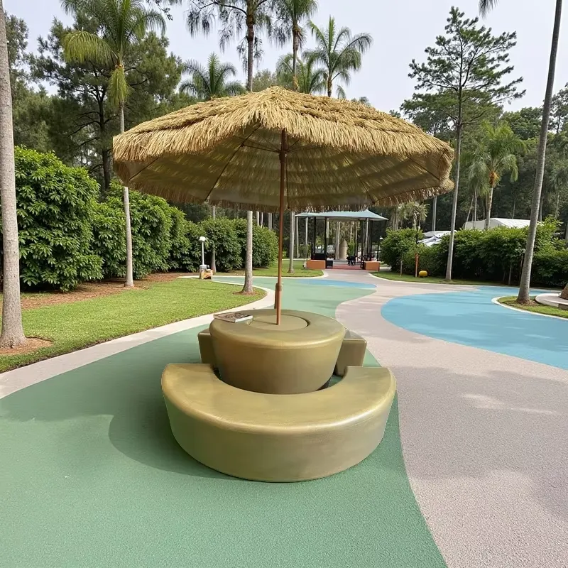 Kids Outdoor Bench With Umbrella - Set Meja dan Kursi Bundar Modern