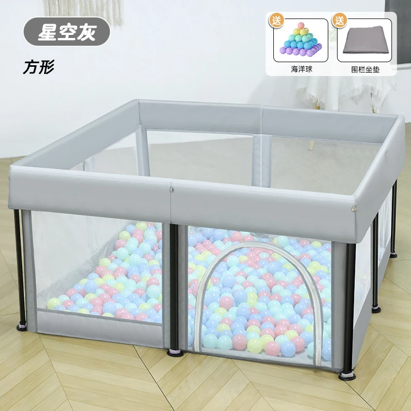 Kids Outdoor Play Yard - Playpen Bayi Lipat Tanpa Alat, Anti-jatuh,