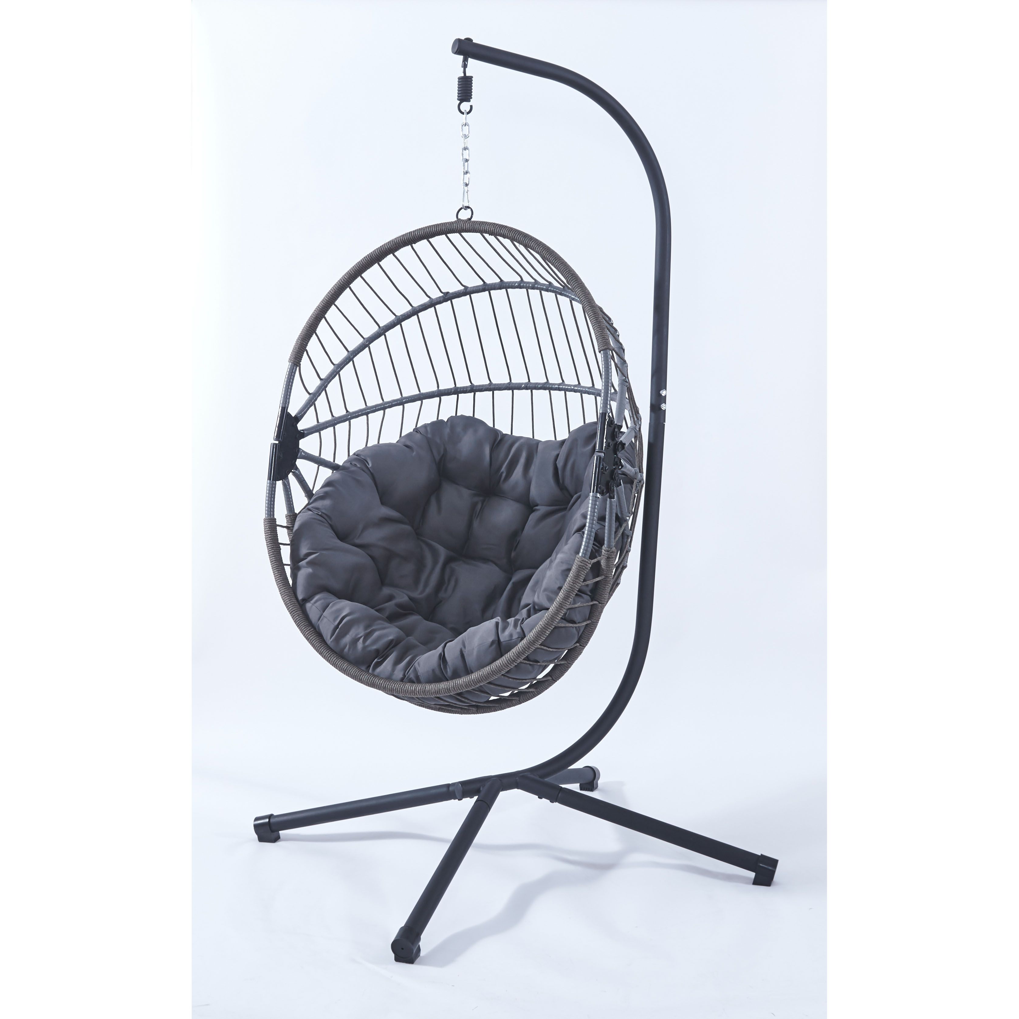 Kids Outdoor Egg Chair - Kursi gantung telur rotan anyaman lipat