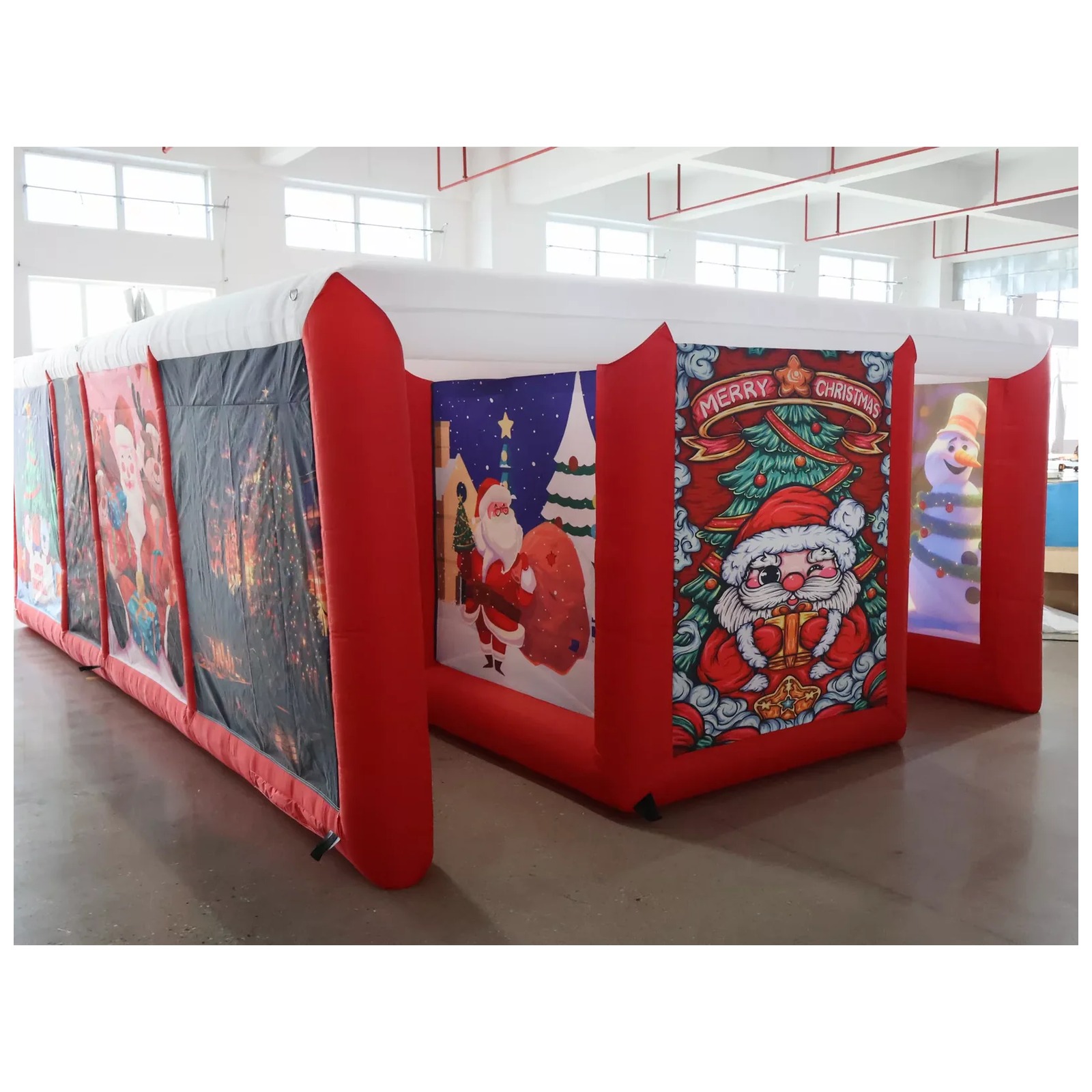 Kids Outdoor Party Venue - Labirin Tiup Berlapis Merah untuk Luar