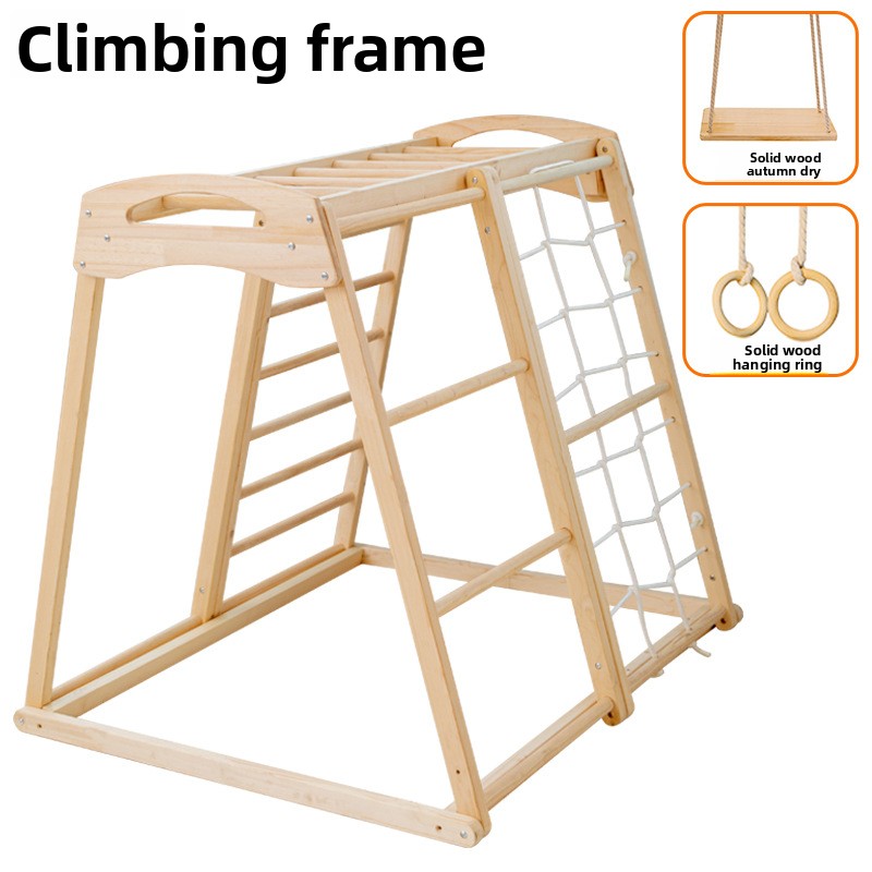Perosotan Kayu Solid Kombinasi - Kids Outdoor Jungle Gym ulasan dan harga
