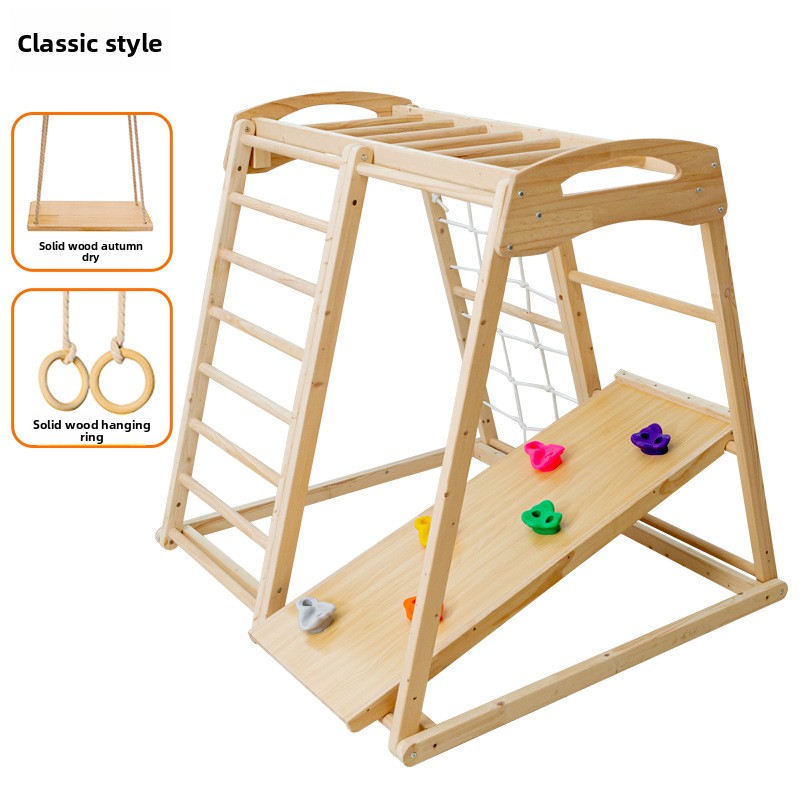 Perosotan Kayu Solid Kombinasi - Kids Outdoor Jungle Gym ulasan dan harga