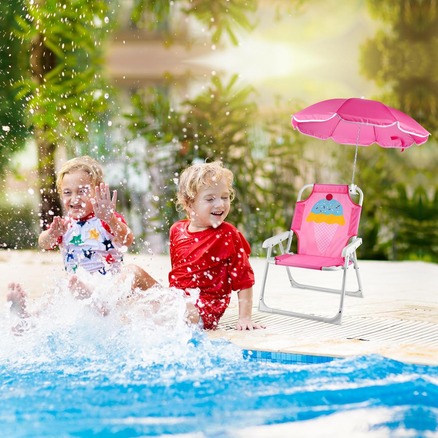 1 Set Kursi Pantai Lipat denga - Kids Outdoor Lawn Chair ulasan dan harga