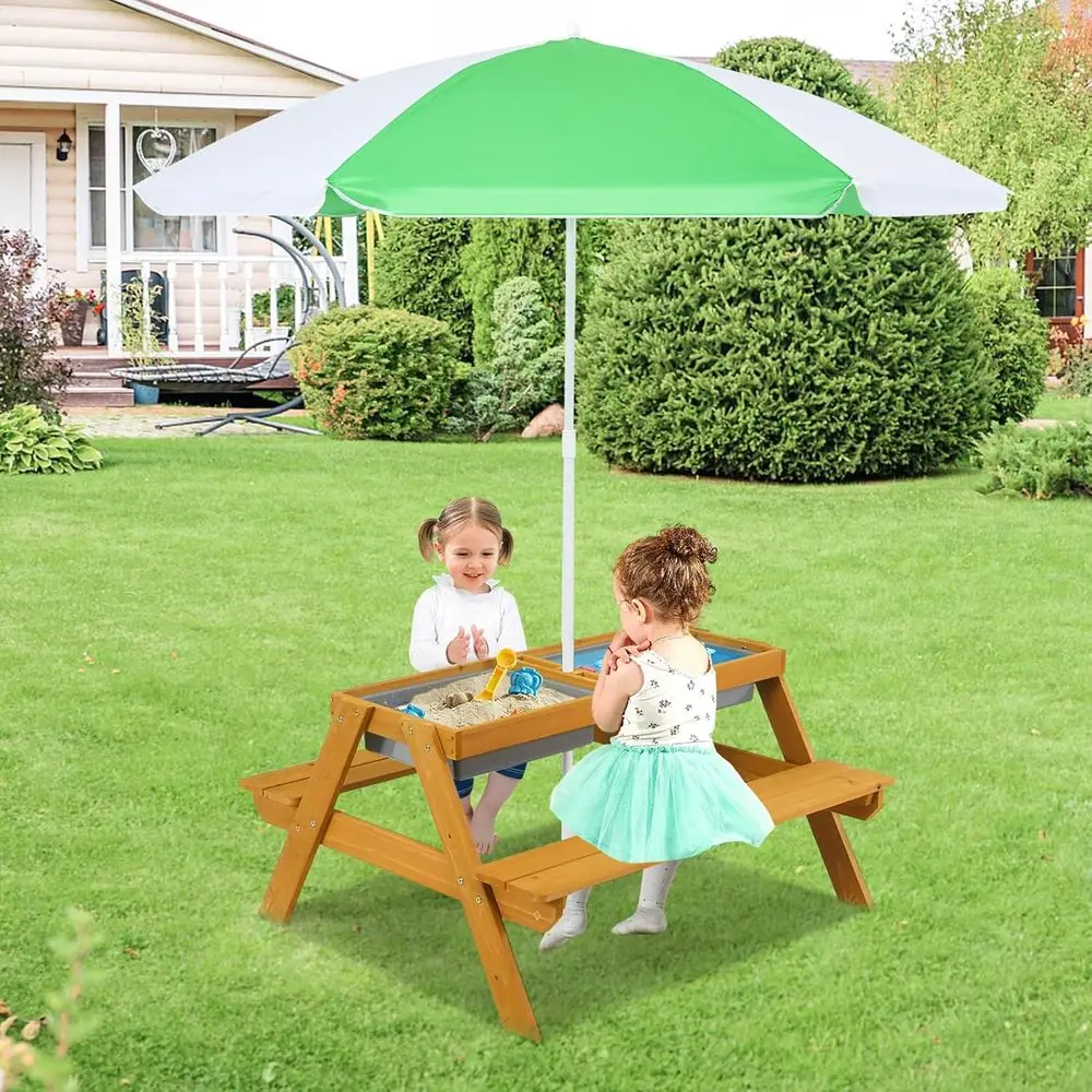 Meja Piknik Anak 3-in-1 yang D - Kids Outdoor Activity Table ulasan dan harga