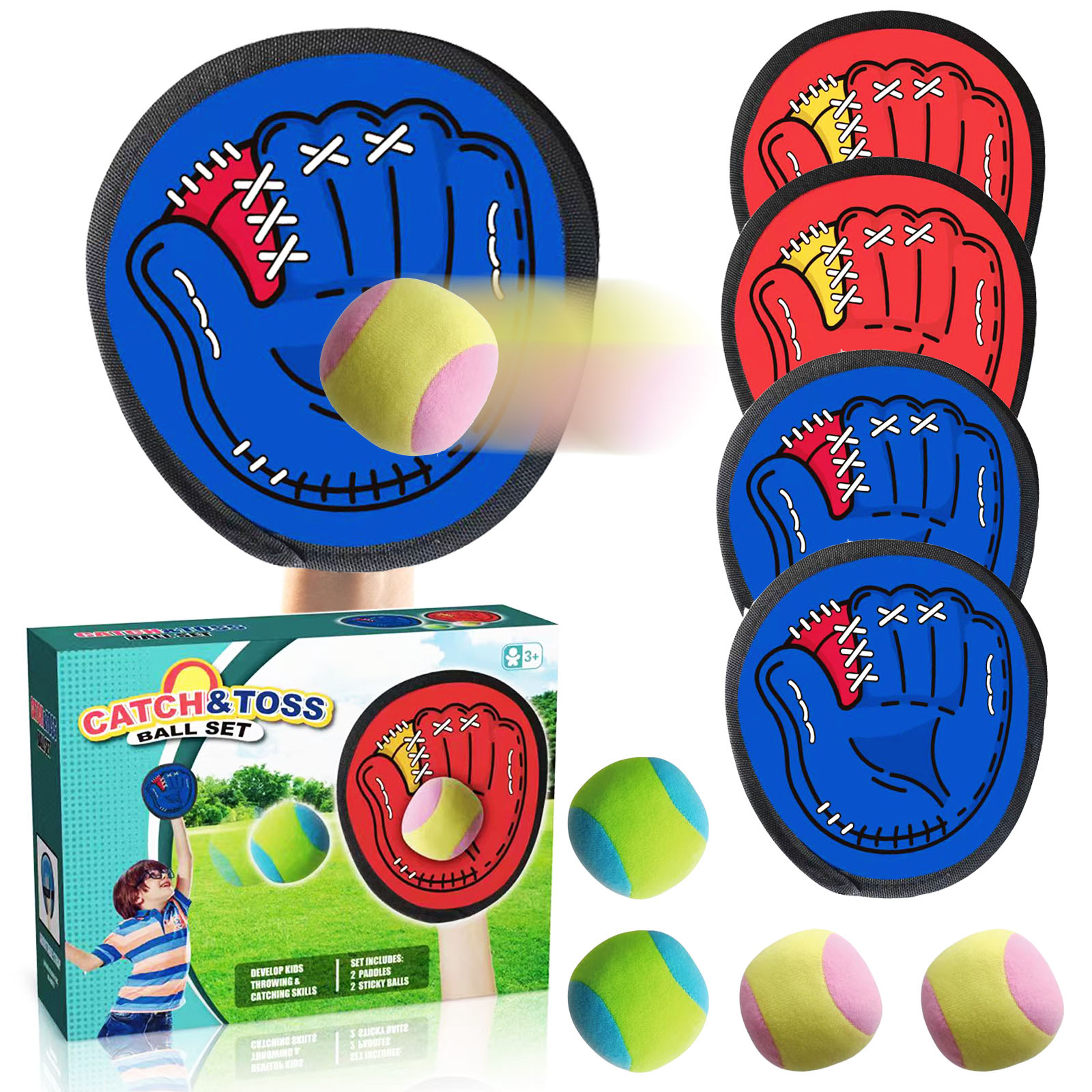 4Set Mainan Bola Lengket Pengi - Kids Outdoor Yard Games ulasan dan harga