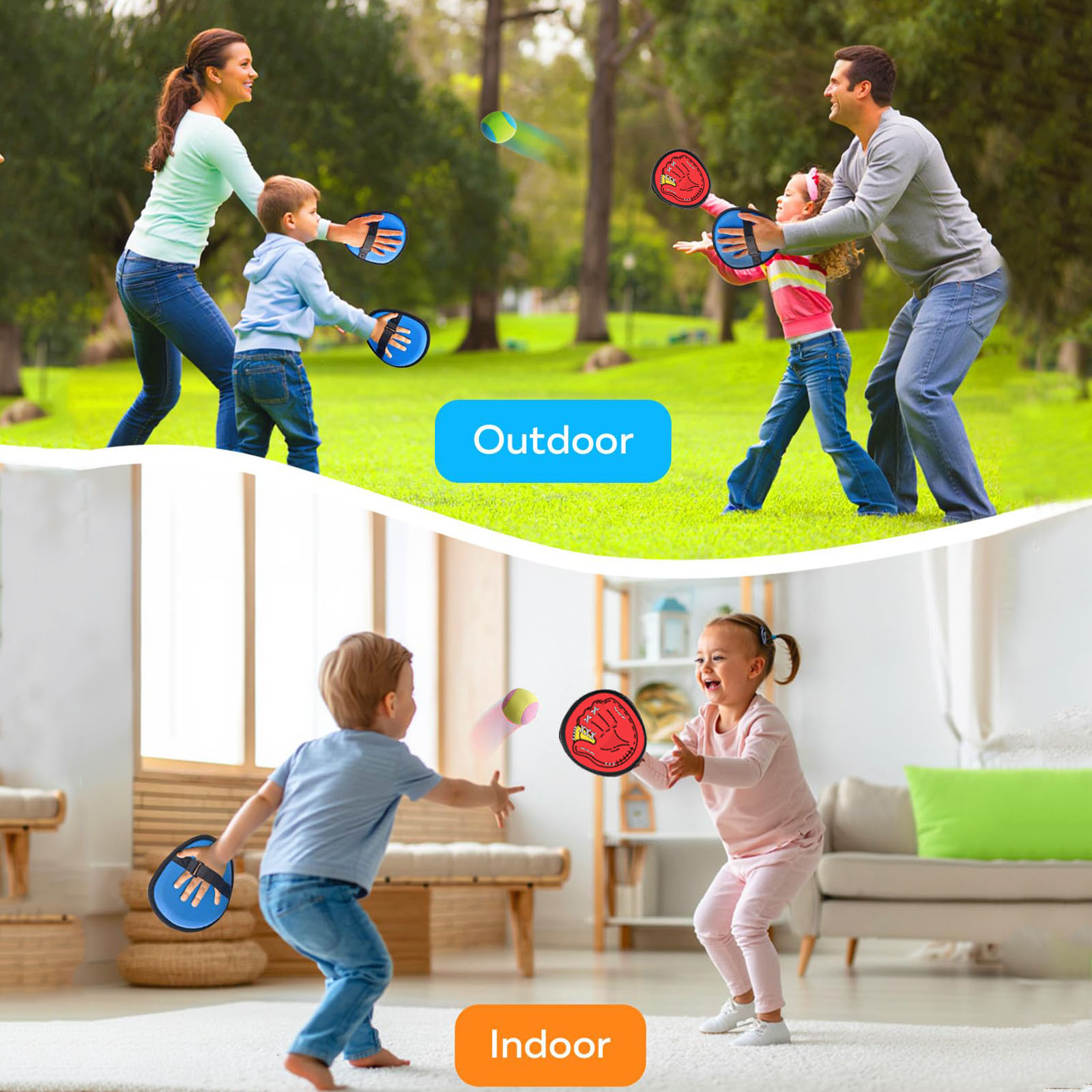 4Set Mainan Bola Lengket Pengi - Kids Outdoor Yard Games ulasan dan harga