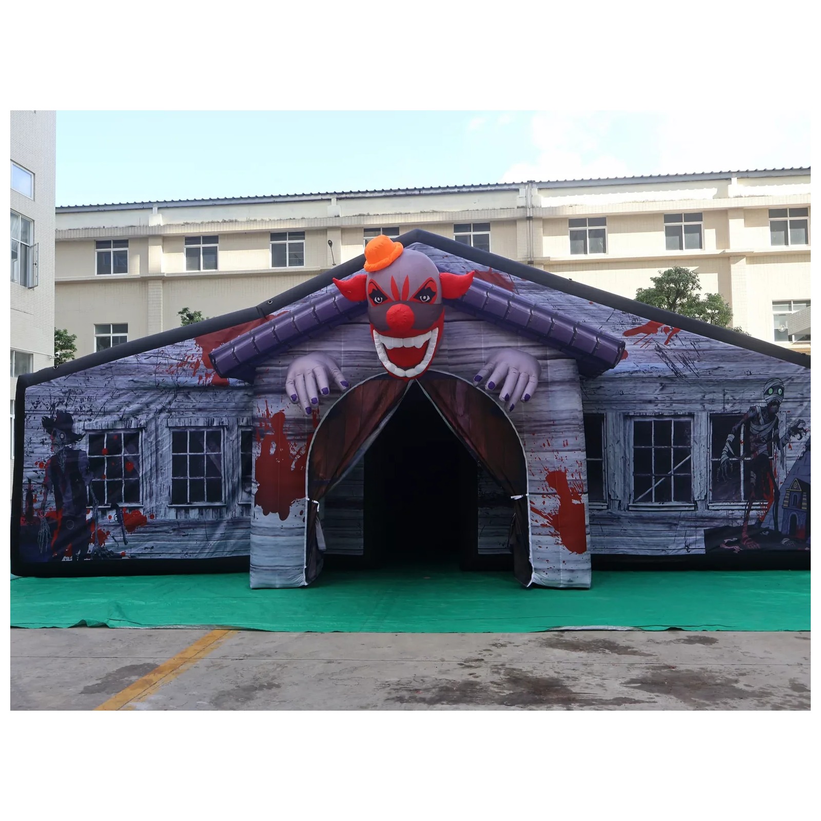 Labirin Tiup Berlapis Abu-abu  - Kids Outdoor Party Venue ulasan dan harga