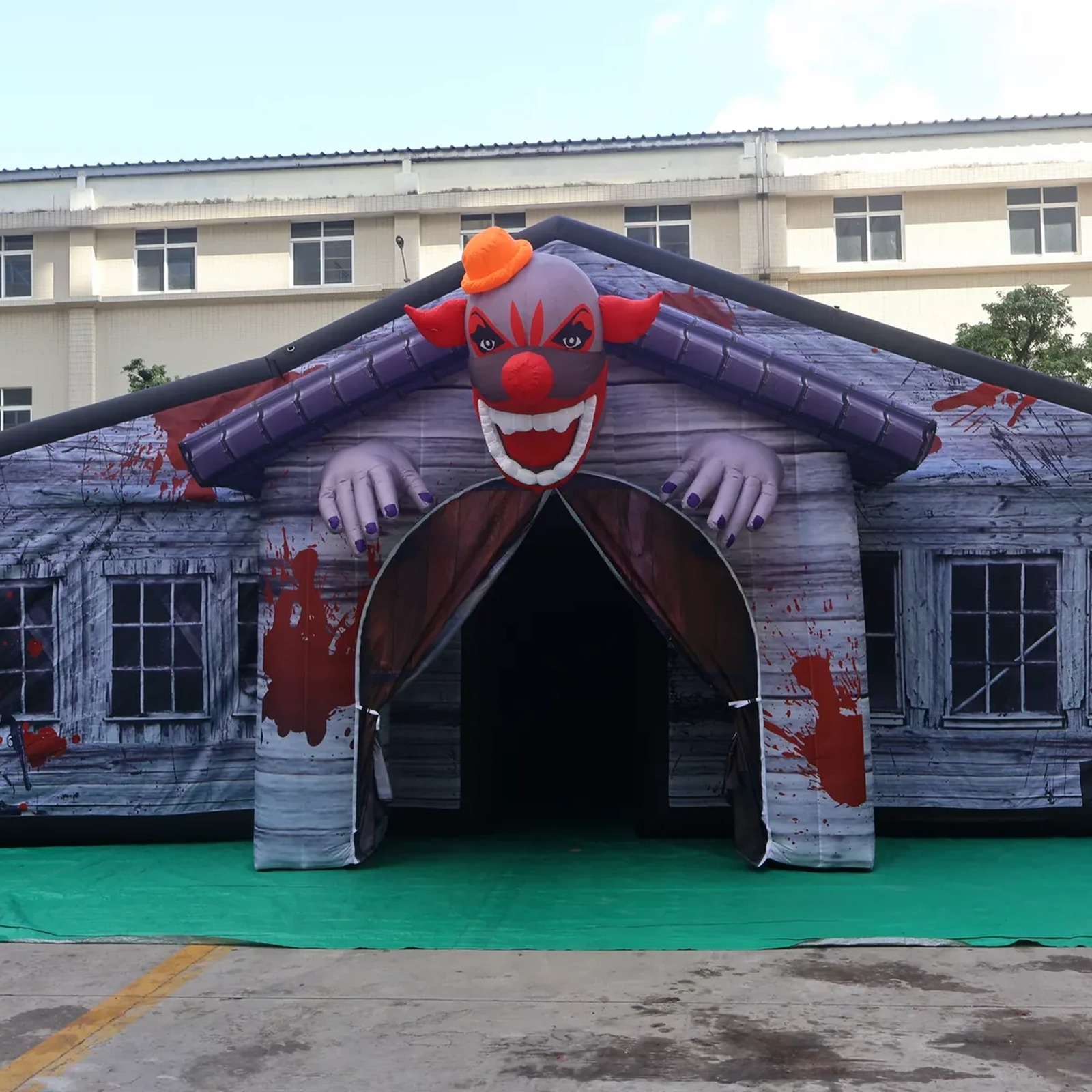 Labirin Tiup Berlapis Abu-abu  - Kids Outdoor Party Venue ulasan dan harga