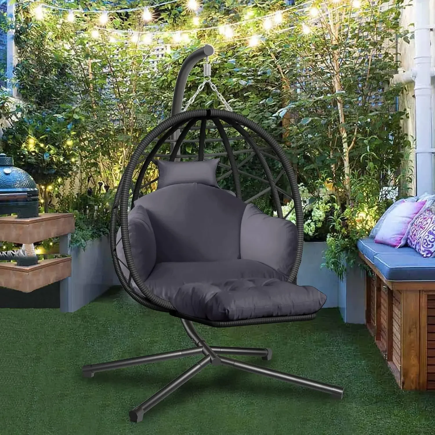 Kursi Gantung Telur dengan Pen - Kids Outdoor Egg Chair ulasan dan harga
