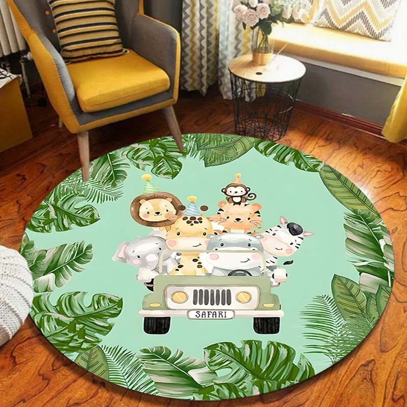 Karpet Bulat Motif Hewan Safar - Kids Outdoor Zoo ulasan dan harga