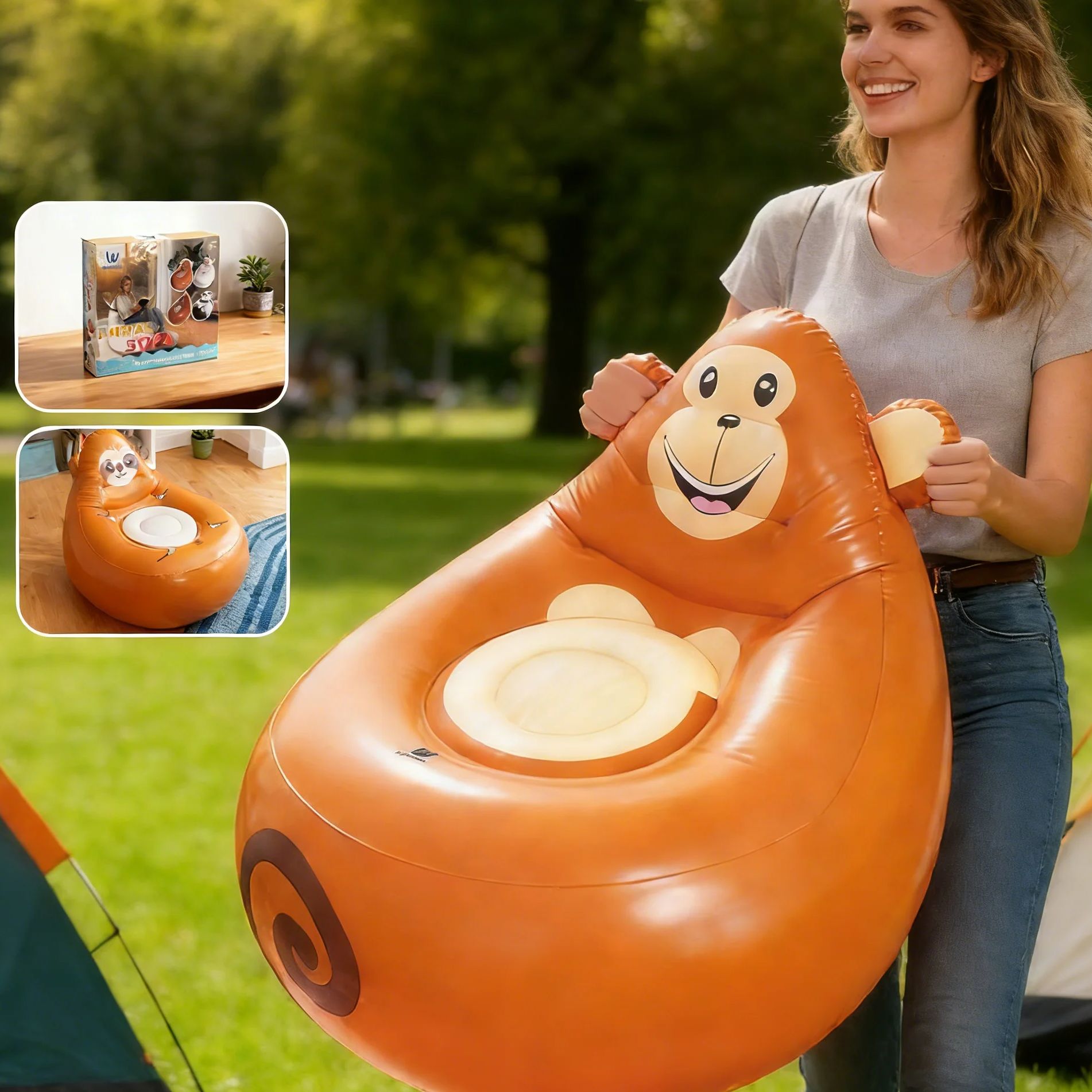 Sofa Santai Tiup Anak-Anak Sof - Kids Outdoor Lounge ulasan dan harga