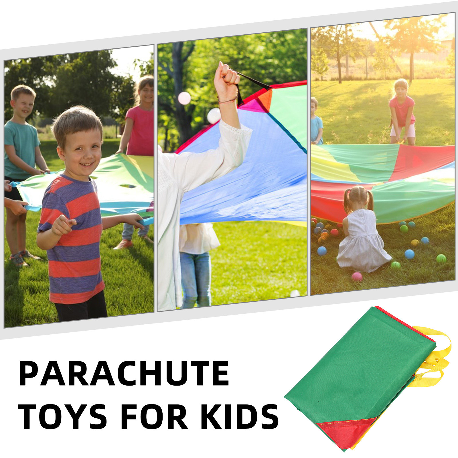 Parasut Pelangi Warna-warni un - Kids Outdoor Play ulasan dan harga