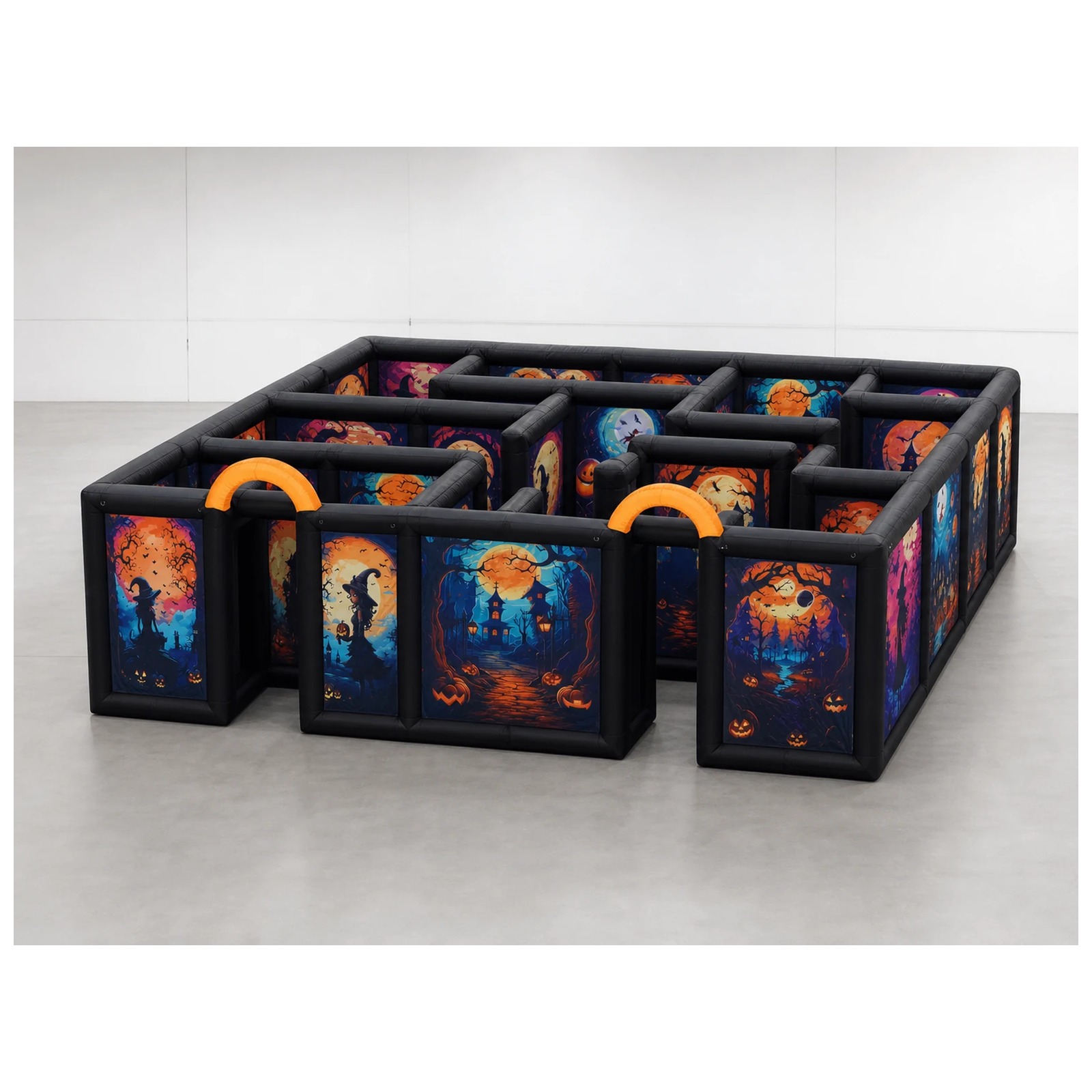 Labirin Tiup Halloween Berbent - Kids Outdoor Party Venue ulasan dan harga