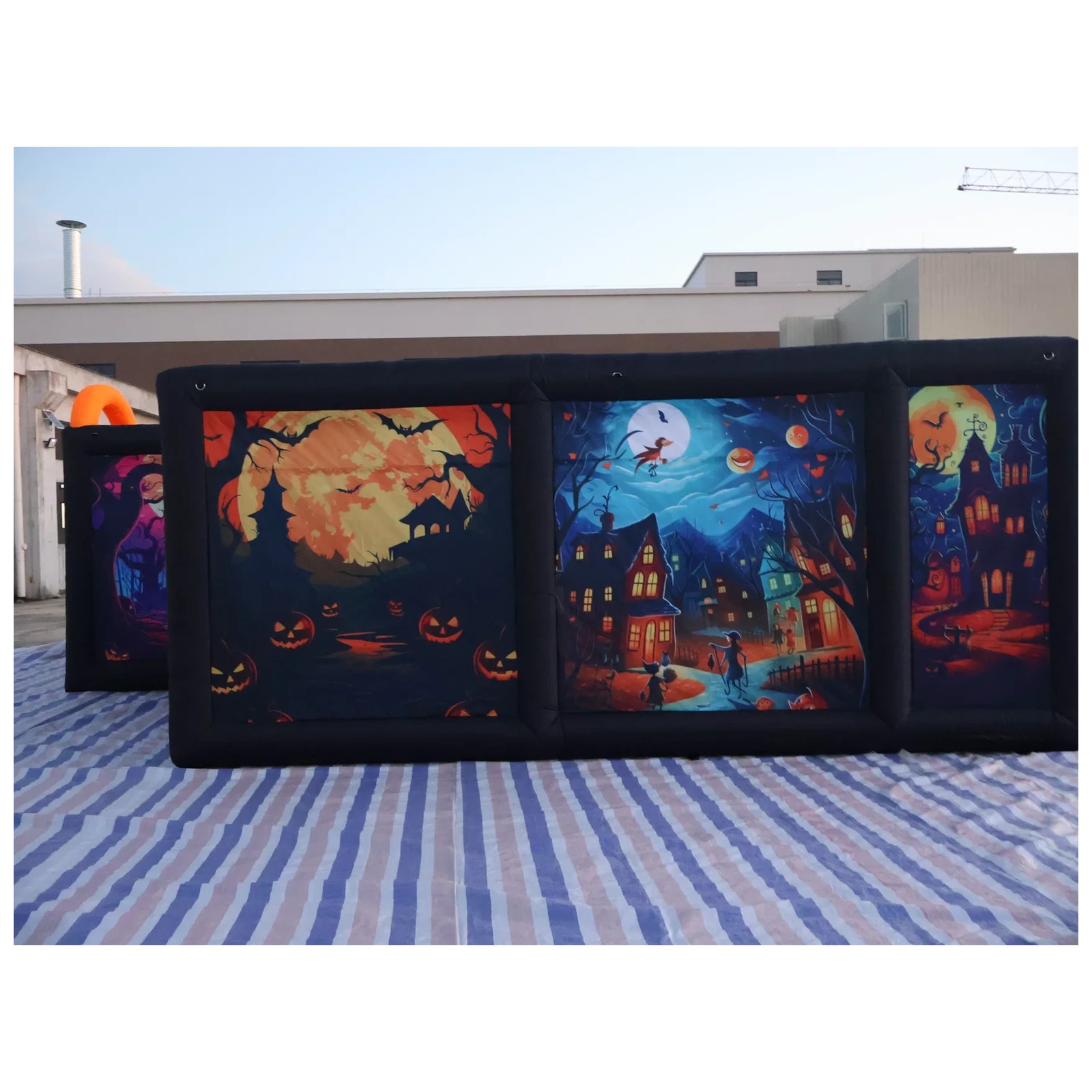 Labirin Tiup Halloween Berbent - Kids Outdoor Party Venue ulasan dan harga