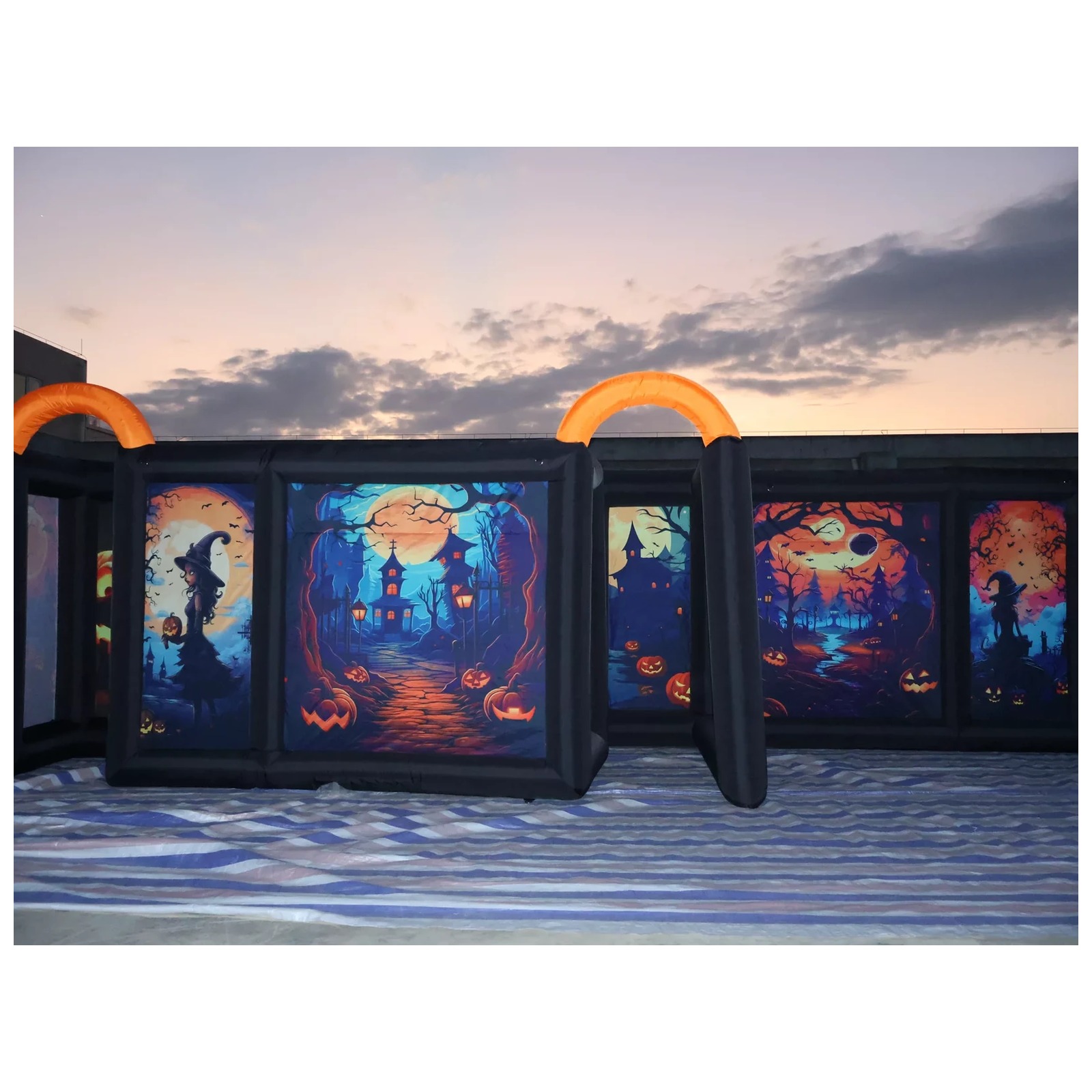 Labirin Tiup Halloween Berbent - Kids Outdoor Party Venue ulasan dan harga