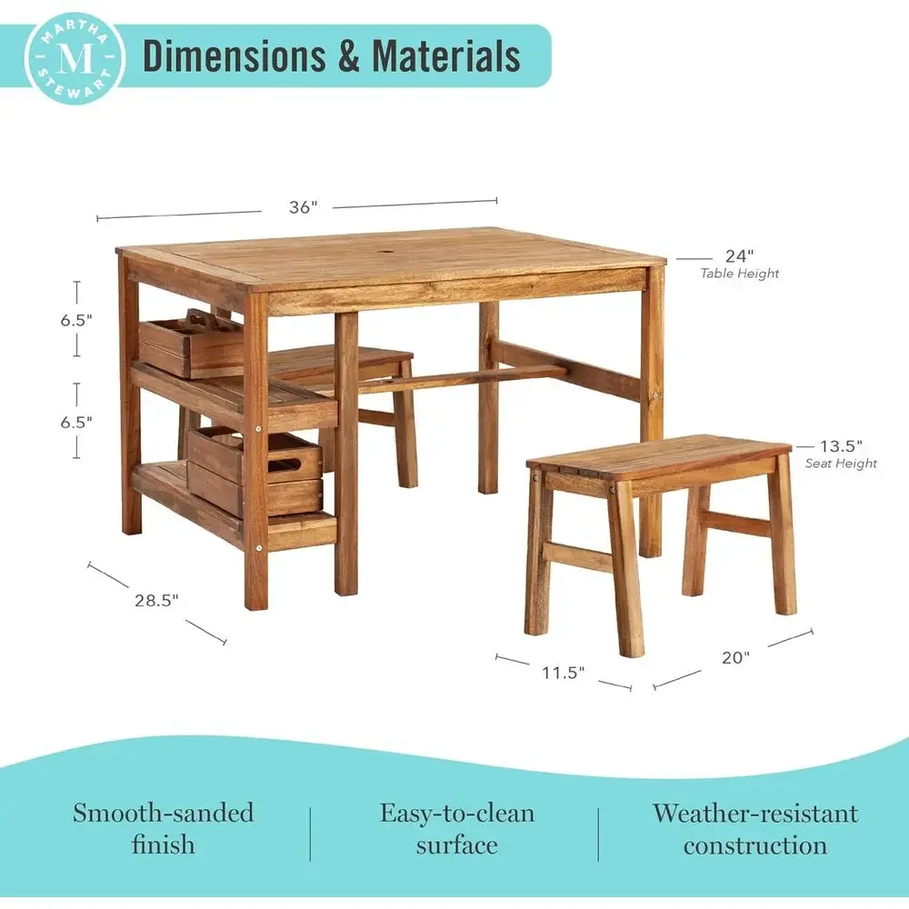 Set Meja Aktivitas dan 2 Bangk - Kids Outdoor Activity Table ulasan dan harga