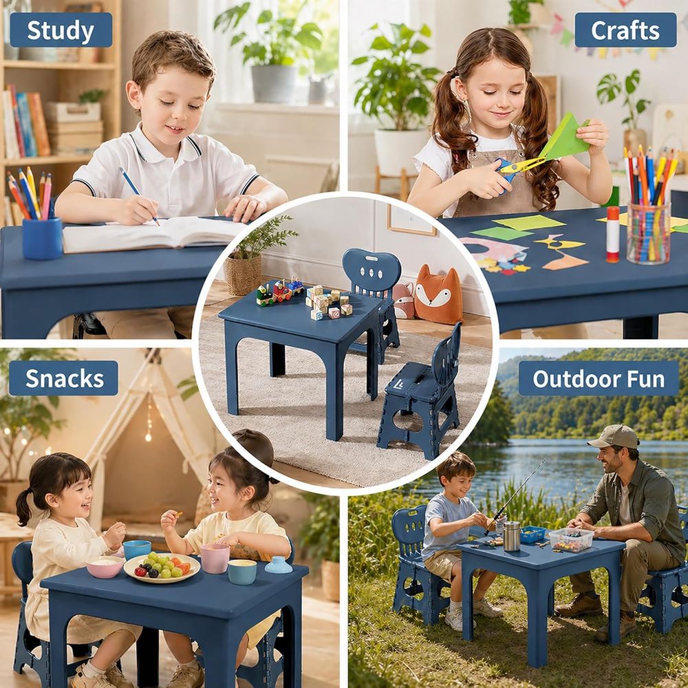 Set Meja dan Kursi Lipat, Meja - Kids Outdoor Activity Table ulasan dan harga