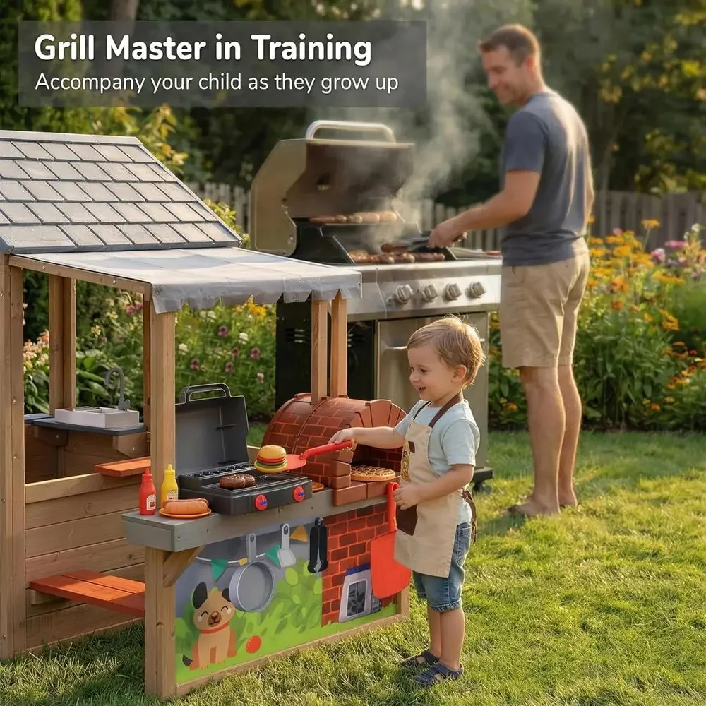 Rumah Mainan Kayu Anak untuk L - Kids Outdoor Play Table ulasan dan harga