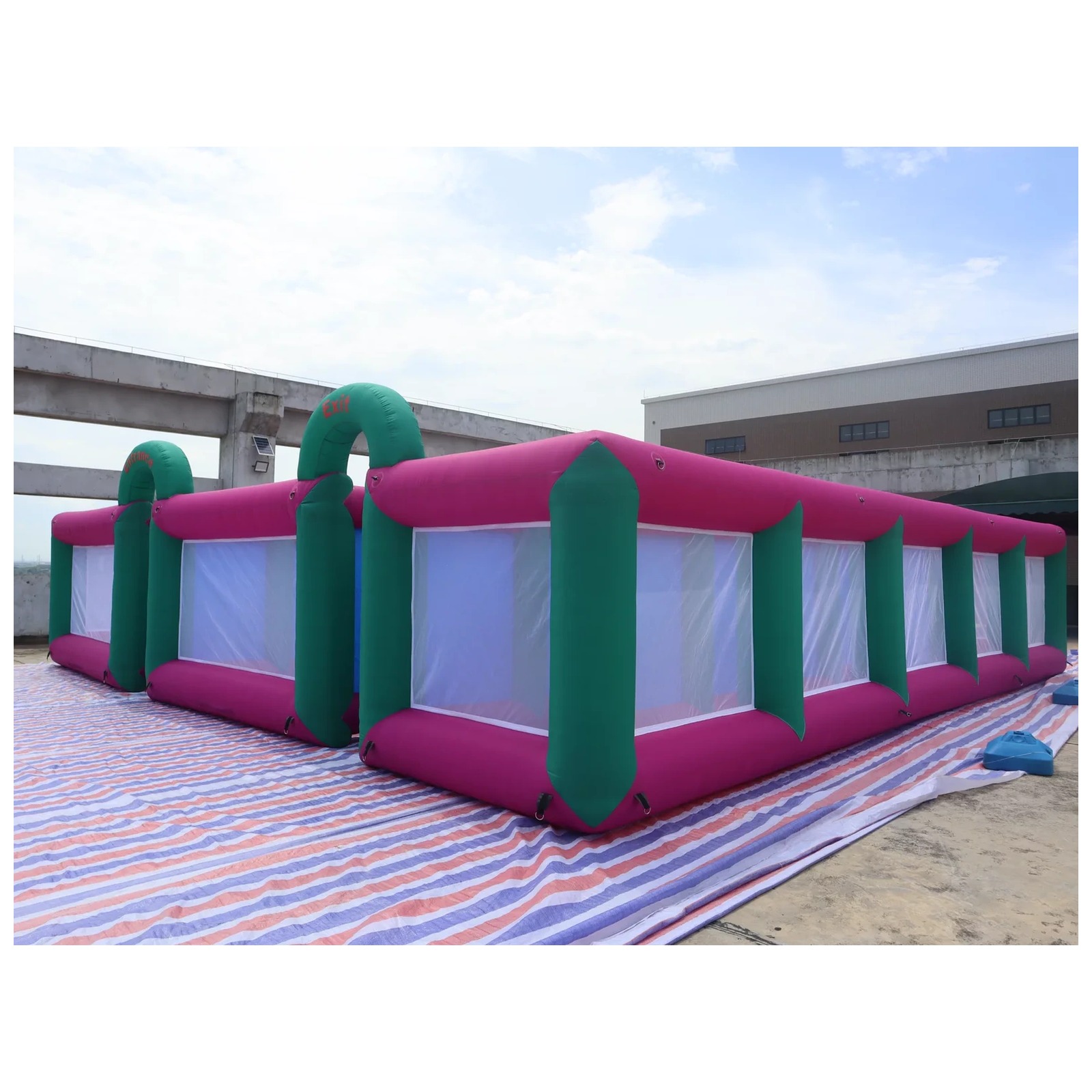 Labirin Tiup Terbuka Berwarna  - Kids Outdoor Party Venue ulasan dan harga
