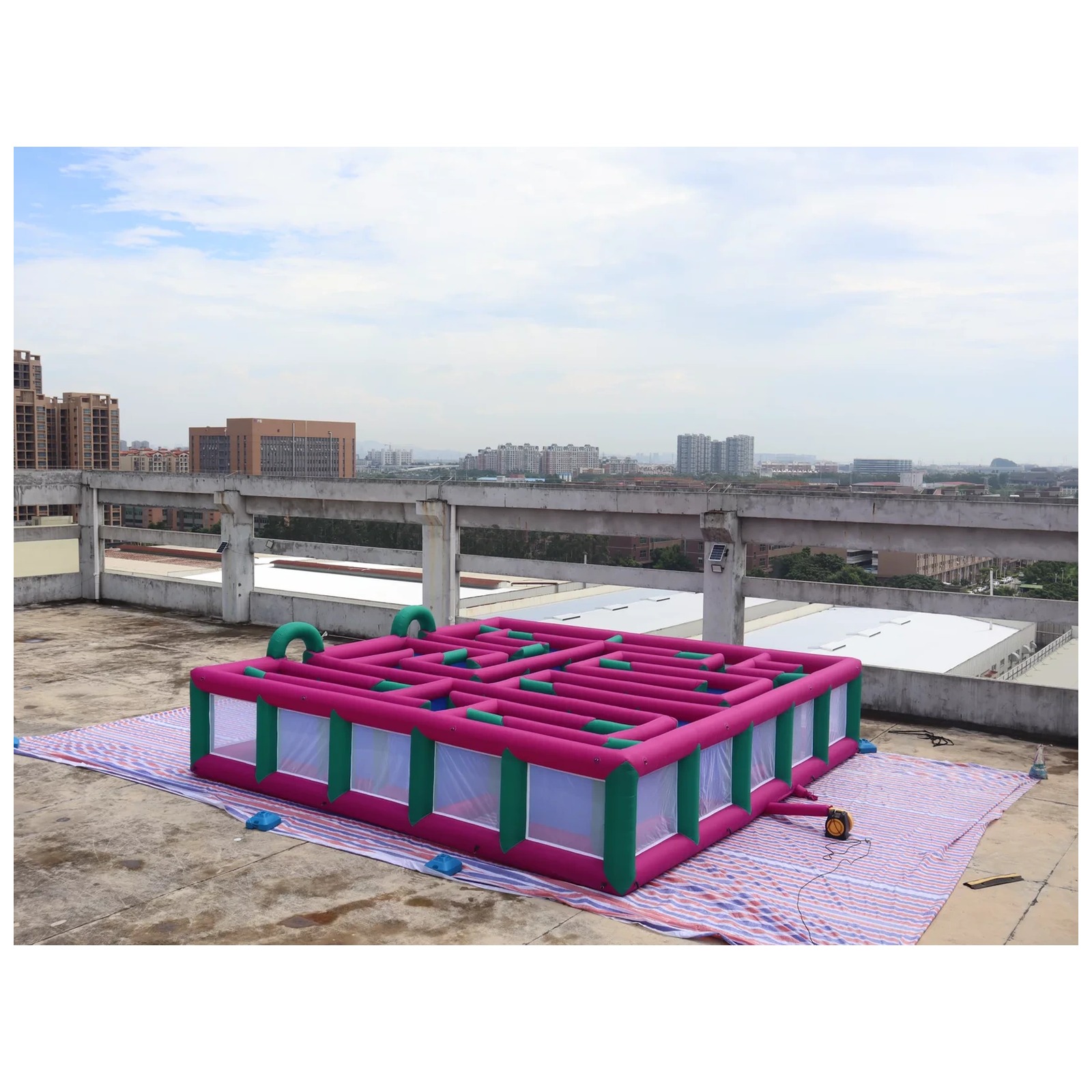 Labirin Tiup Terbuka Berwarna  - Kids Outdoor Party Venue ulasan dan harga
