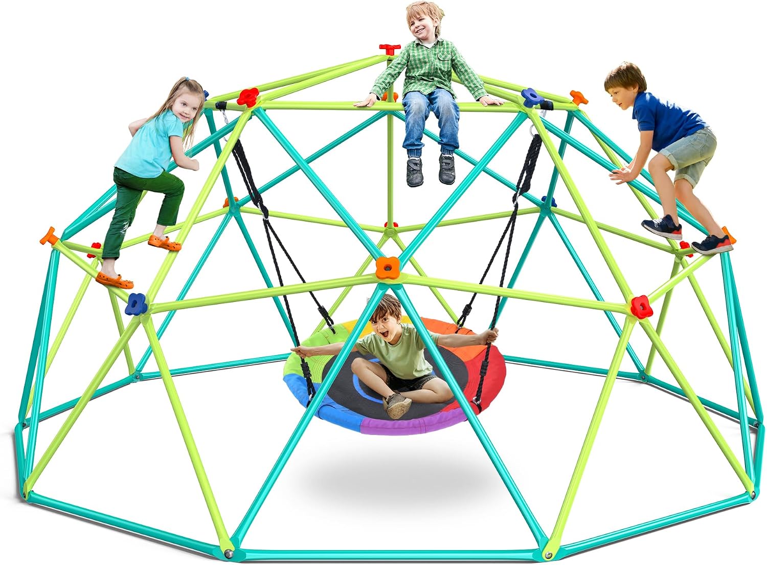 Set Ayunan Kubah Panjat 10 kak - Kids Outdoor Jungle Gym ulasan dan harga