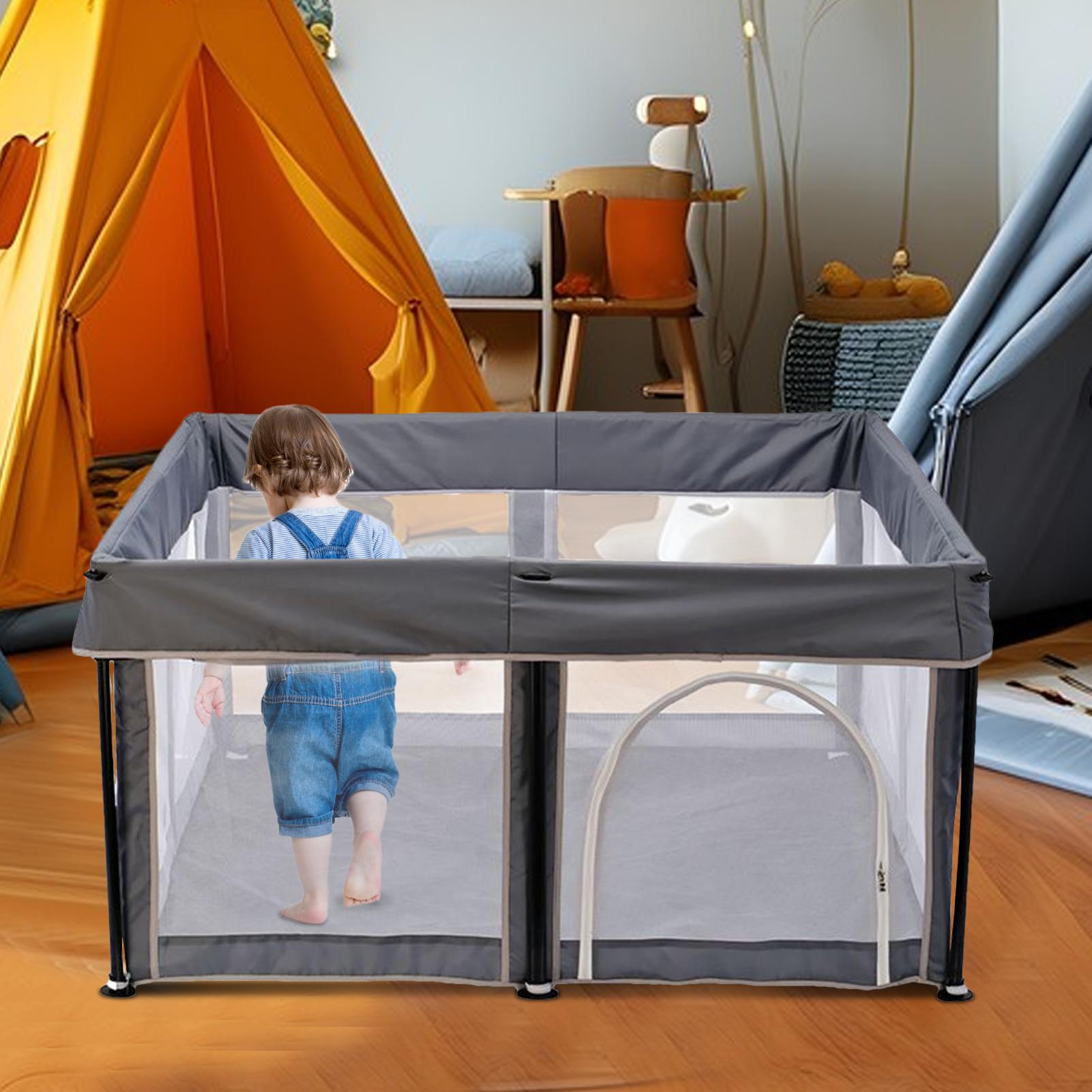 Playpen Bayi Portabel Dalam Ru - Kids Outdoor Play Yard ulasan dan harga