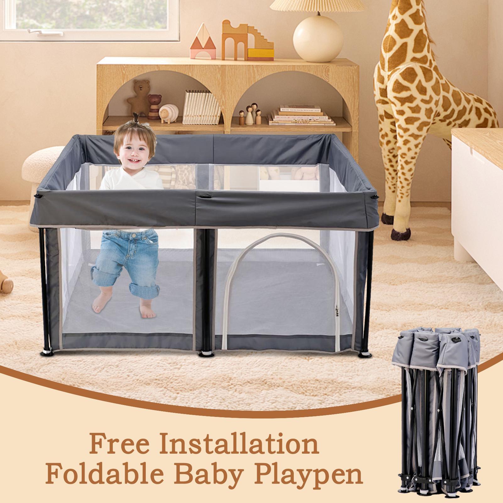 Playpen Bayi Portabel Dalam Ru - Kids Outdoor Play Yard ulasan dan harga