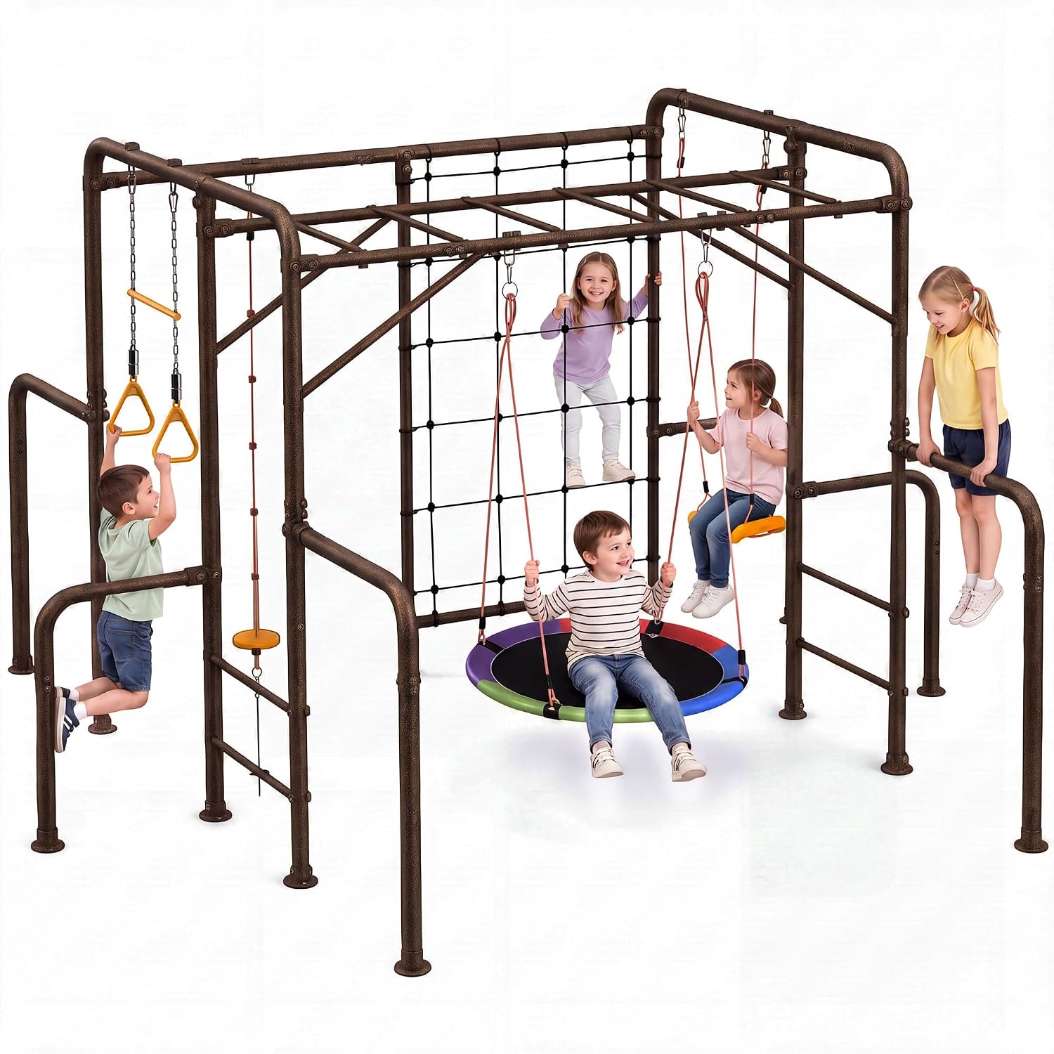 7-in-1 Jungle Gym Luar Ruangan - Kids Outdoor Jungle Gym ulasan dan harga