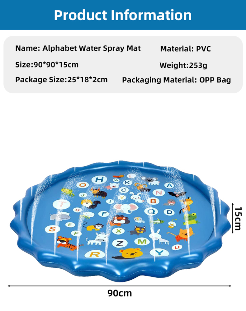 Alas Semprot Air Tiup Bentuk A - Kids Outdoor Mat ulasan dan harga