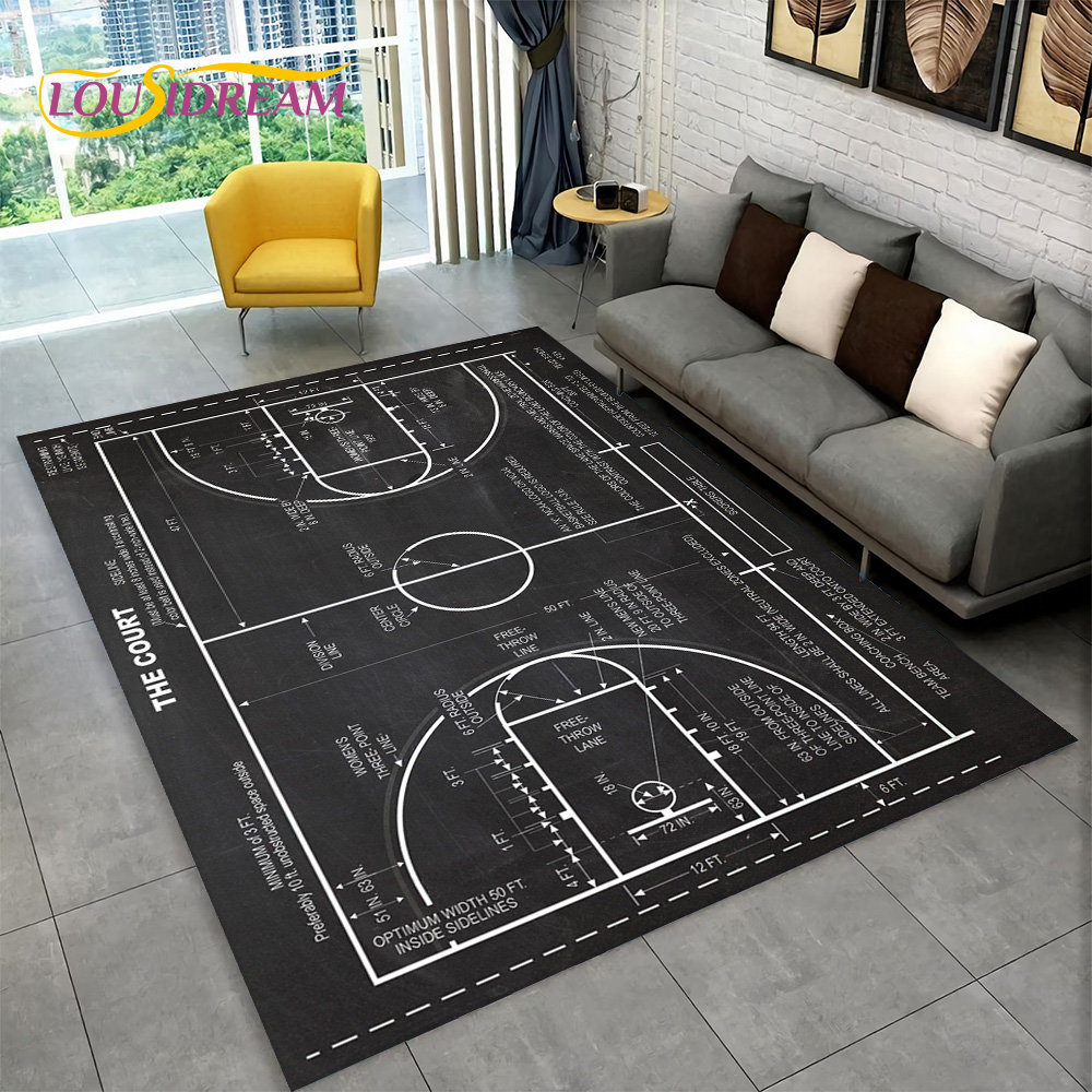 Karpet Area kartun basket 3D b - Kids Outdoor Mat ulasan dan harga