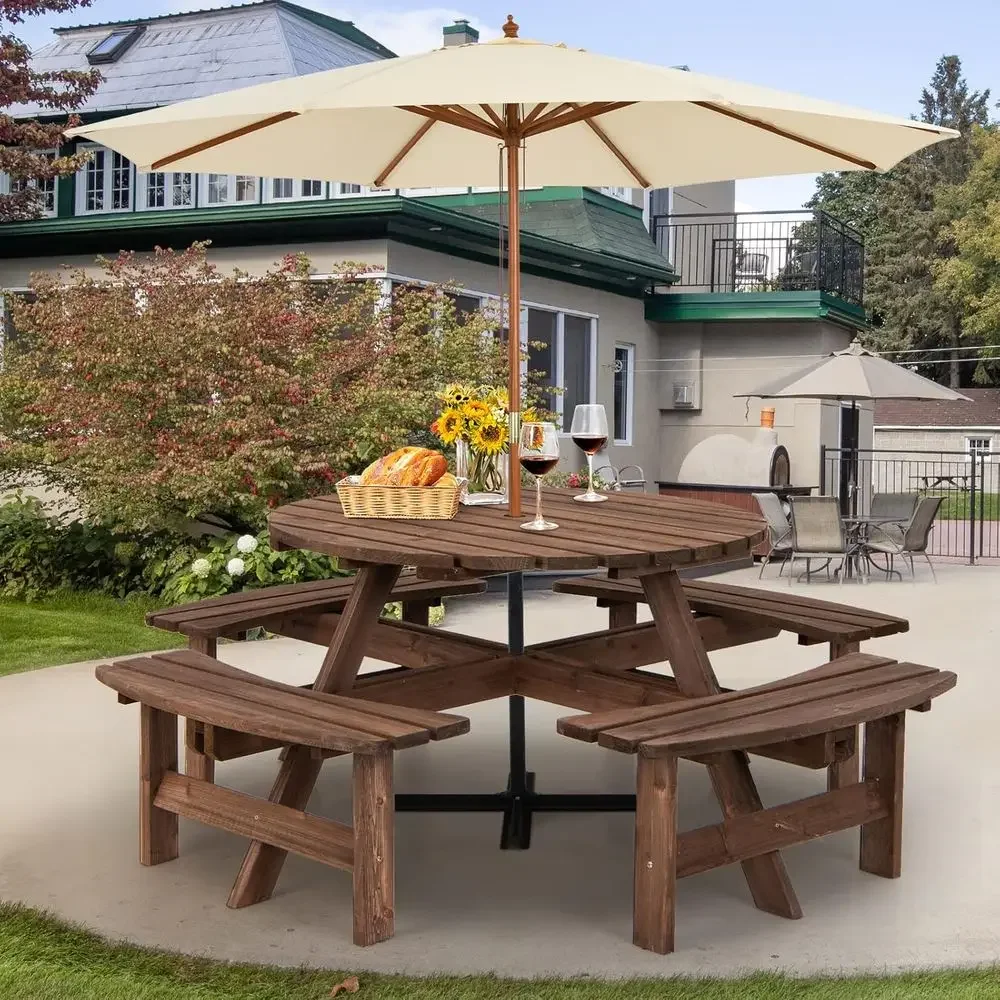 Set Meja Piknik Kayu dengan Ba - Kids Outdoor Bench With Umbrella ulasan dan harga