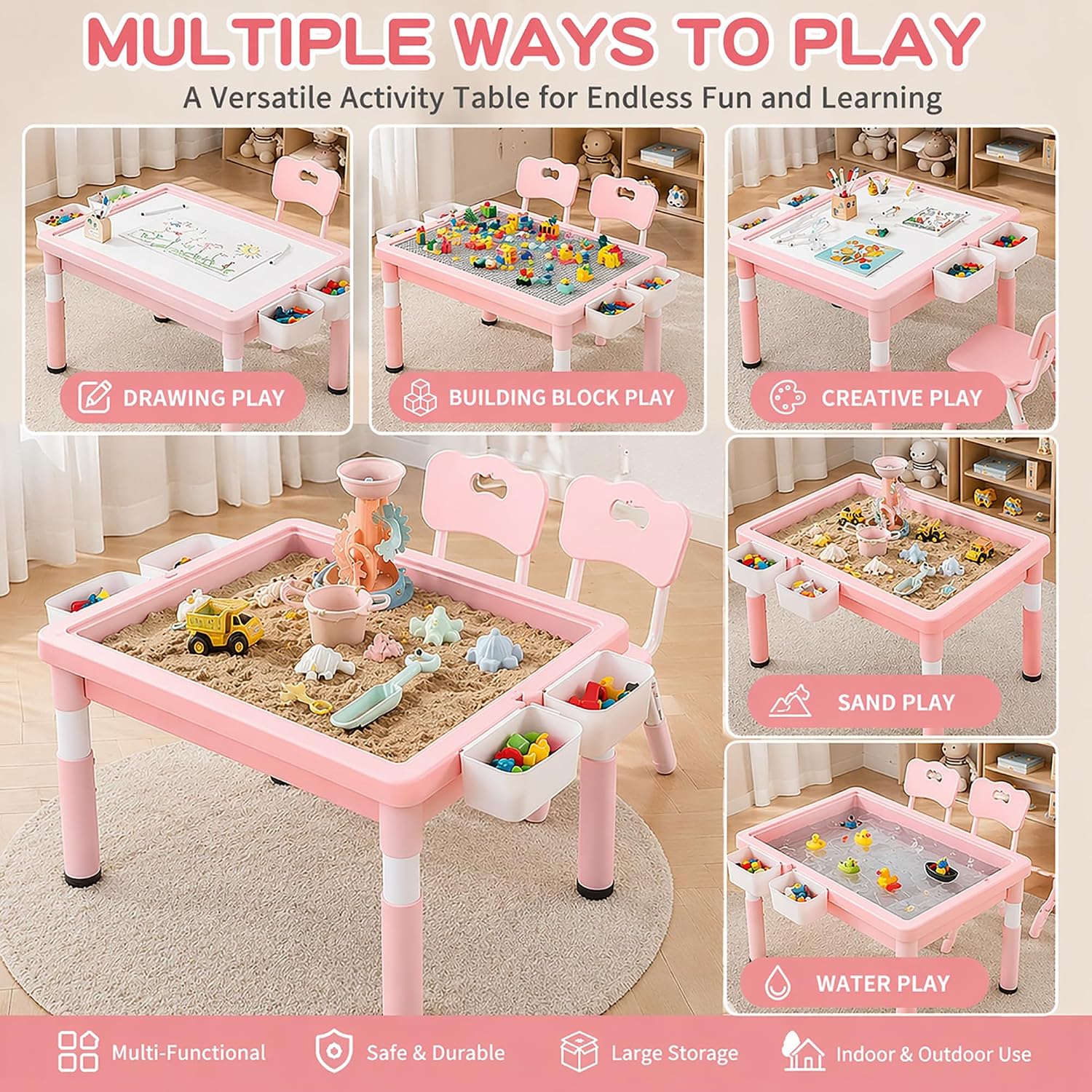Meja Aktivitas Anak dengan Pen - Kids Outdoor Activity Table ulasan dan harga