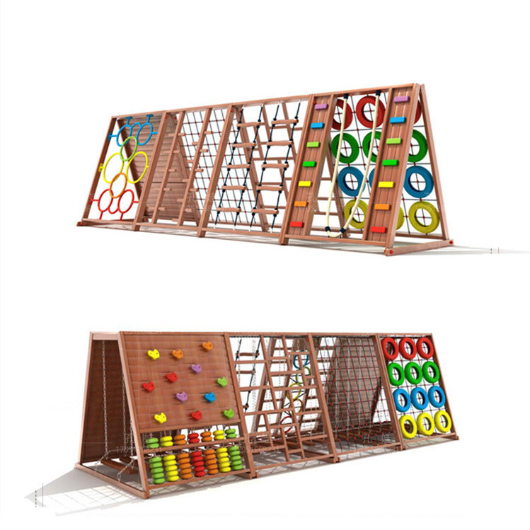 Rangka Panjat Tebing Kayu untu - Kids Outdoor Jungle Gym ulasan dan harga