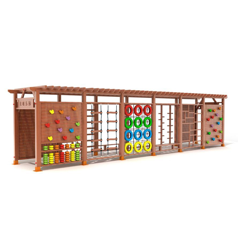 Rangka Panjat Tebing Kayu untu - Kids Outdoor Jungle Gym ulasan dan harga