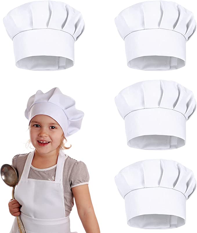4 Buah Topi Pesta Putih Kostum - Kids Outdoor Kitchen Accessories ulasan dan harga