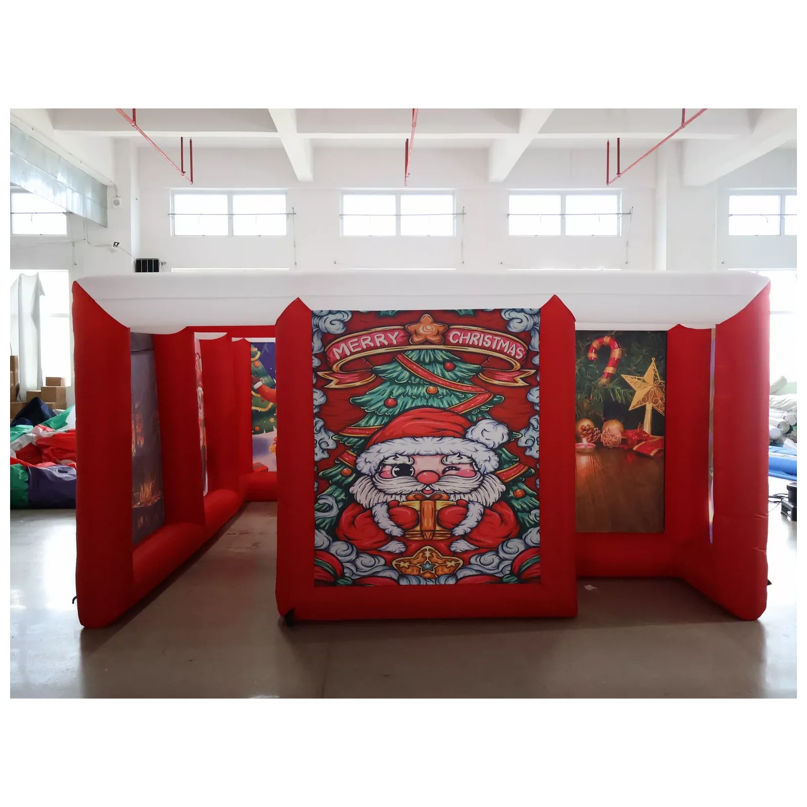 Labirin Tiup Berlapis Merah un - Kids Outdoor Party Venue ulasan dan harga